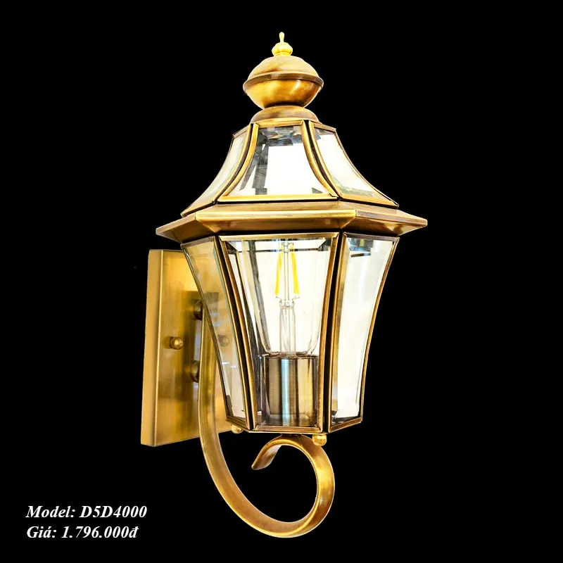 Đèn tường ngoài trời chống nước Đồng Trụ