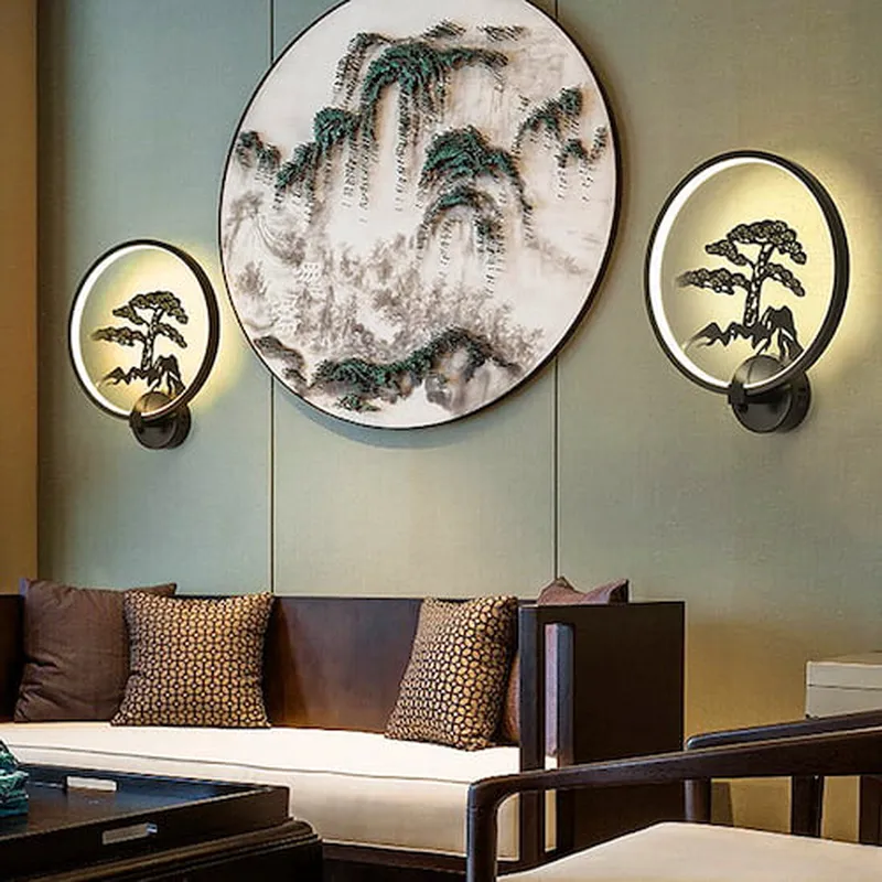 Đèn treo tường trang trí phòng khách UPLED hợp kim