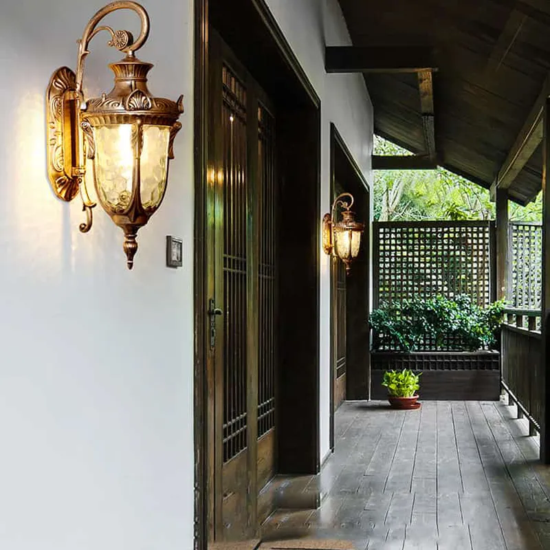 Đèn tường ngoài trời chống nước Hợp kim Đồng