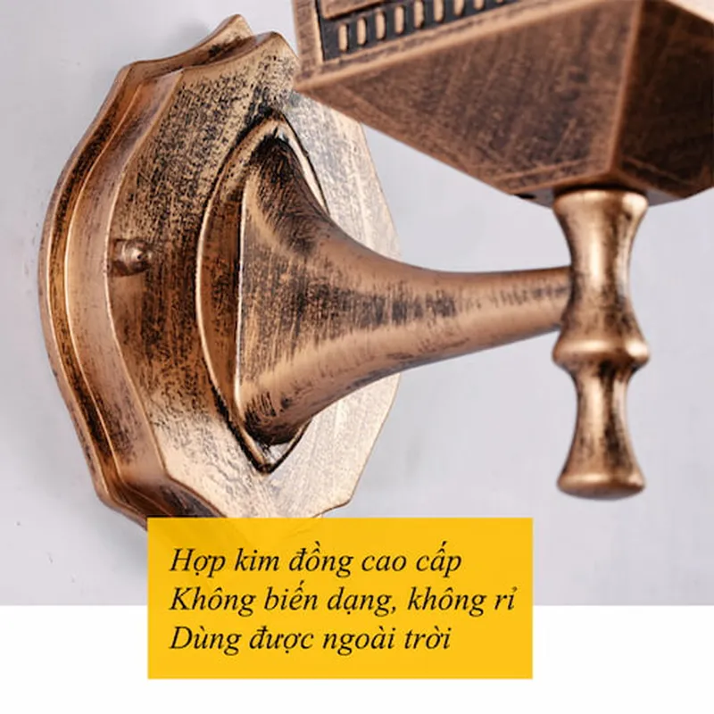 Đèn tường ngoài trời chống nước Hợp Kim Đồng UPLED