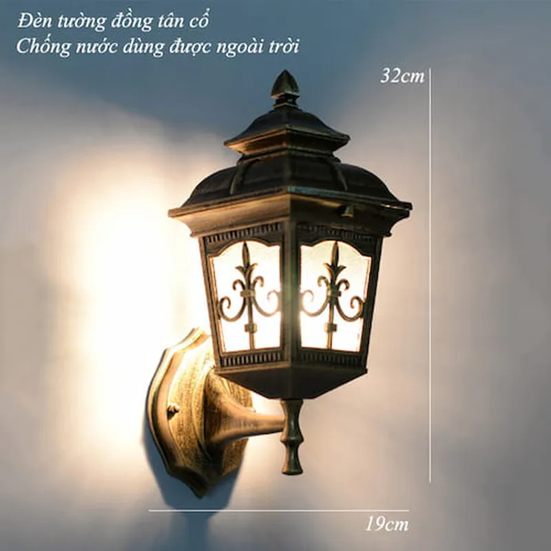 Đèn tường ngoài trời chống nước Hợp Kim Đồng UPLED