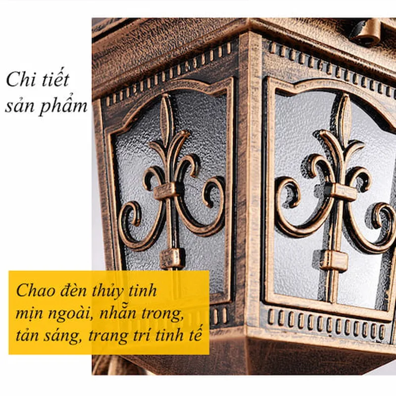 Đèn tường ngoài trời chống nước Hợp Kim Đồng UPLED