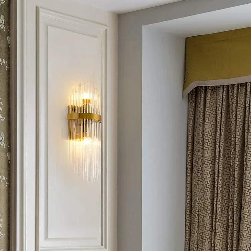 Đèn tường pha lê thanh dài hợp kim CAO CẤP