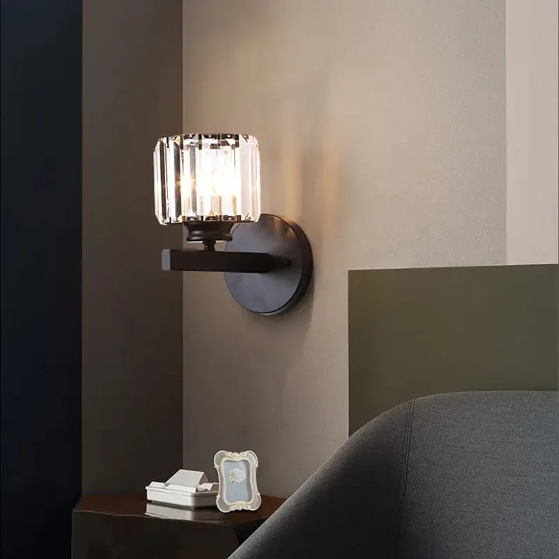 Đèn tường thanh pha lê hình chao tròn CAO CẤP