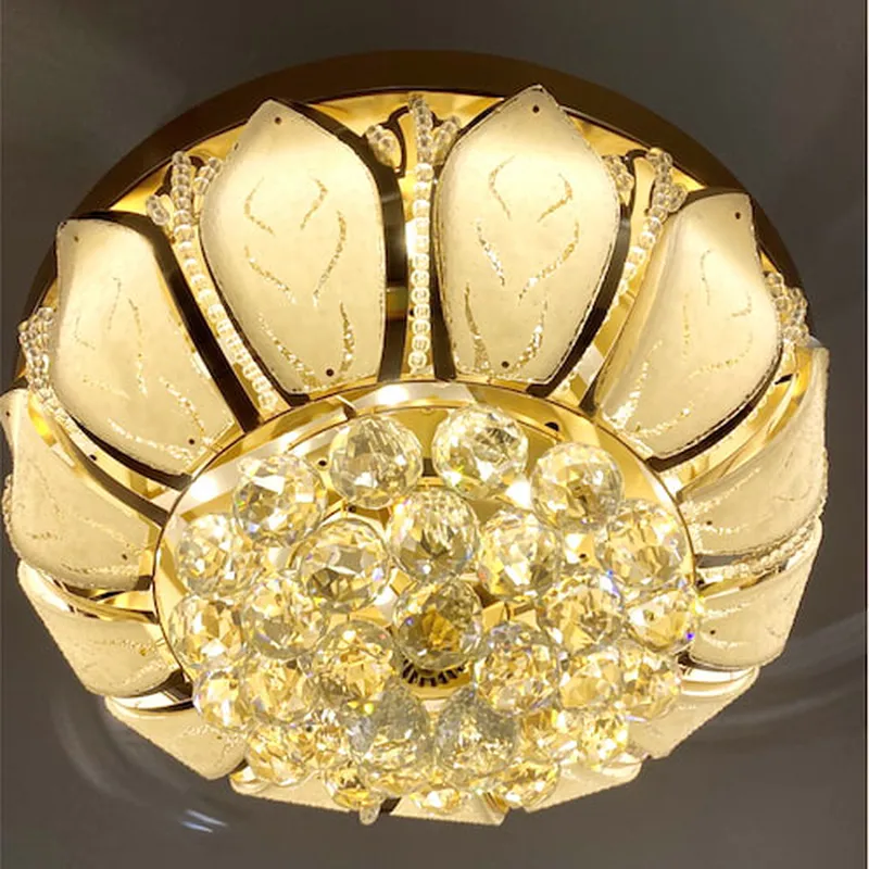 Quạt trần đèn chùm UPLED Hoa Sen Pha Lê