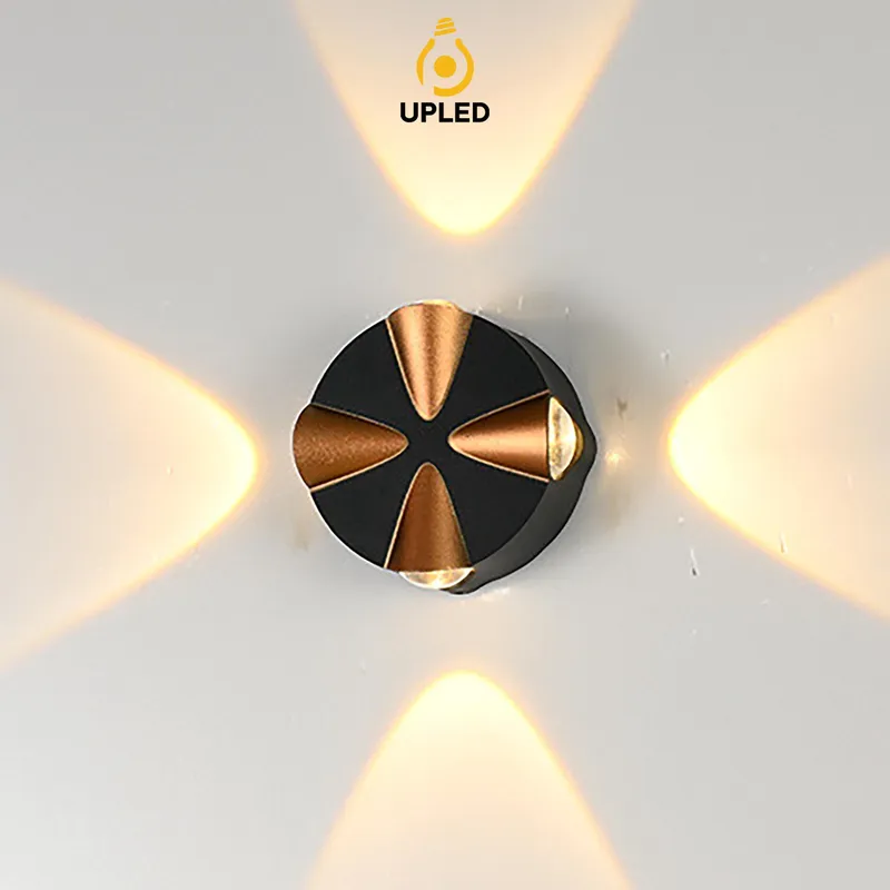 Đèn hắt sáng UH02 UPLED Gắn Tường Hắt Nhiều Hướng Trang trí Ngoài Trời Vỏ nhôm mạ đồng tĩnh điện chống nước chuẩn IP65