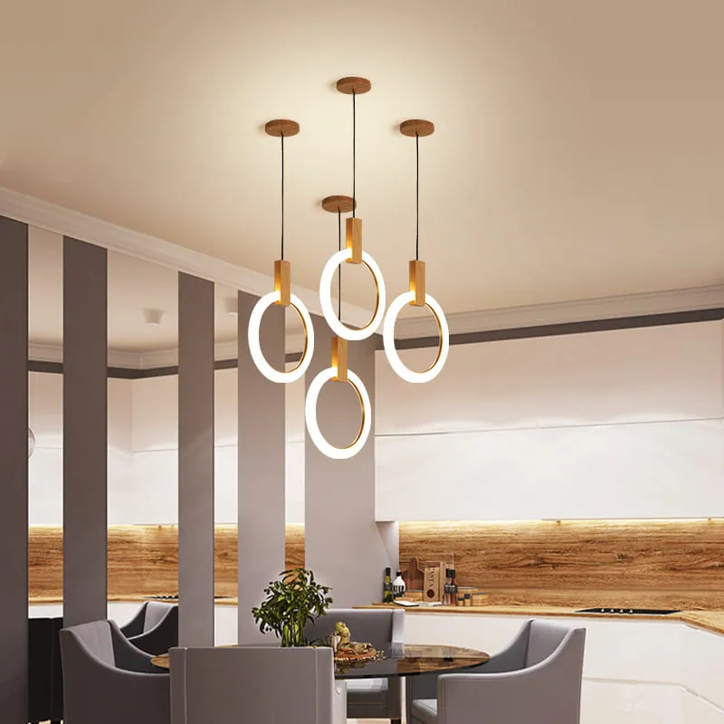 Thả thông tầng hình tròn gỗ mica CAO CẤP