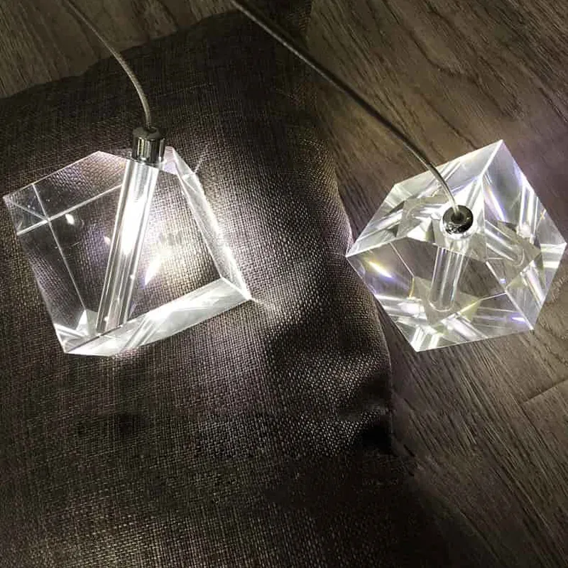 Thả thông tầng kim cương vuông nhẵn pha lê CAO CẤP