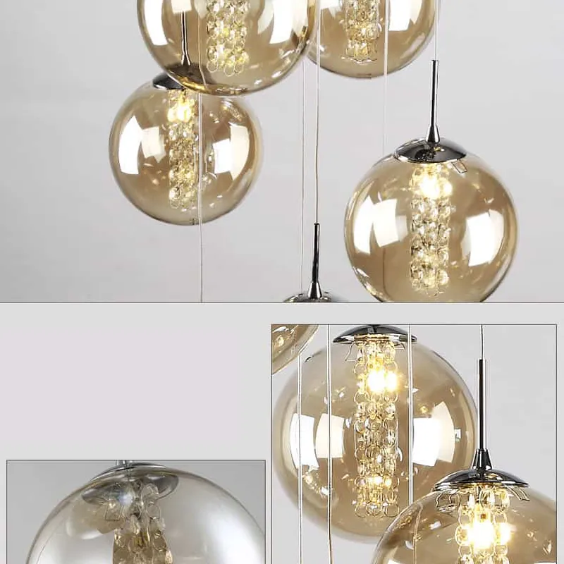 Đèn thông tầng pha lê tròn cao cấp