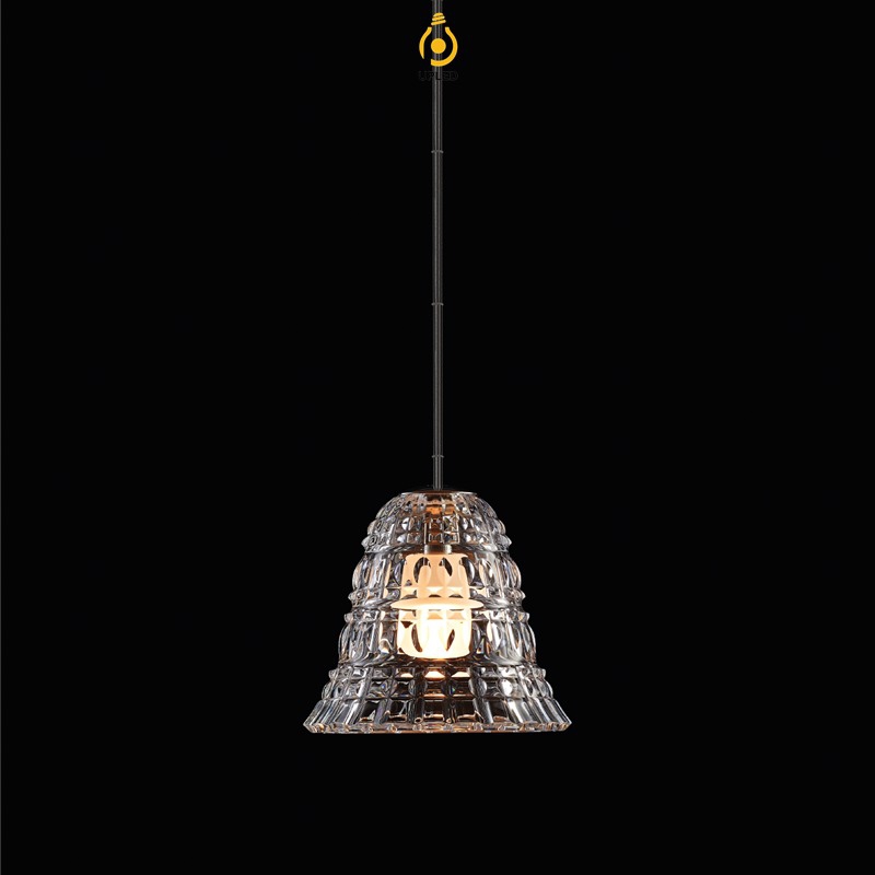 Đèn thả đơn chao pha lê New Antique
