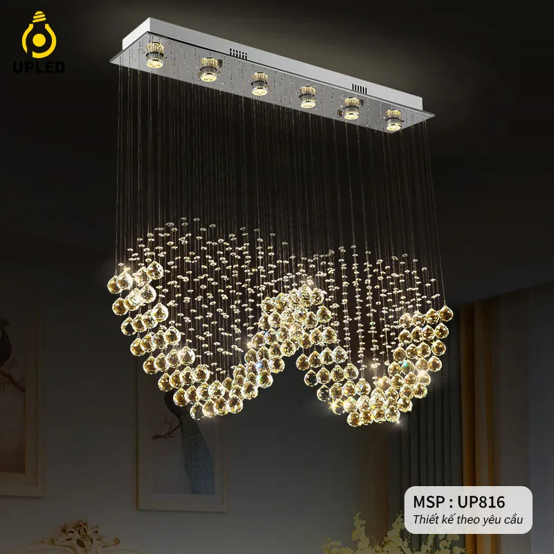 Đèn pha lê, thả pha lê Khách Sạn, Phòng Khách, Cao Cấp thiết kế theo yêu cầu UPLED UP-816