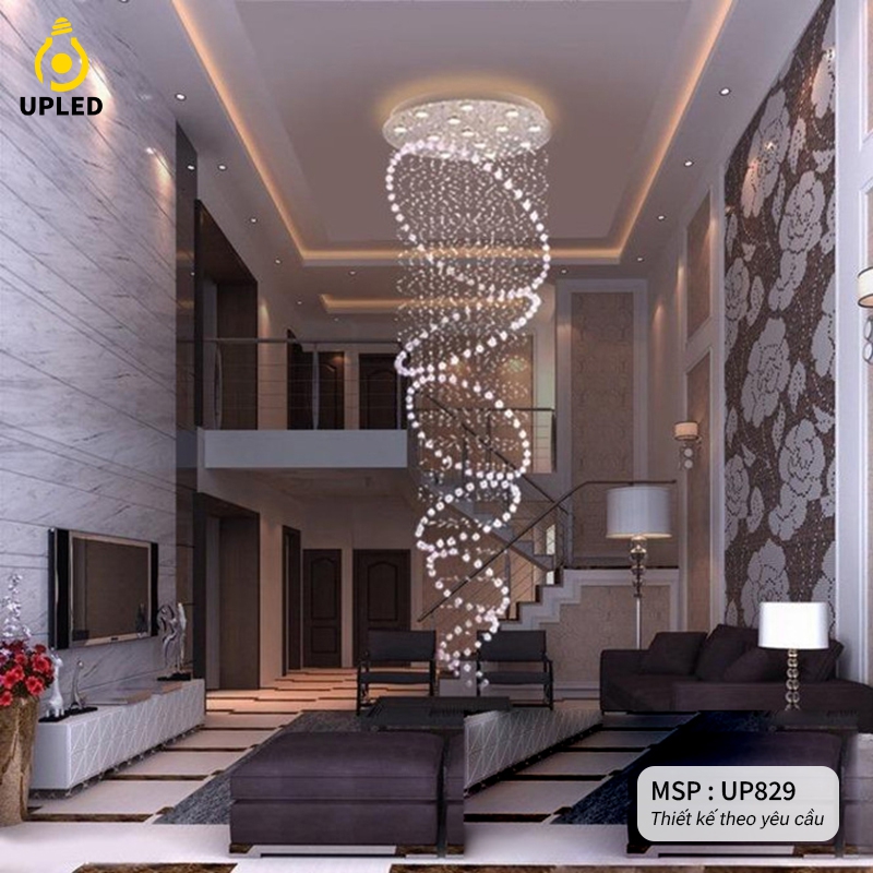 Đèn pha lê, thả pha lê Khách Sạn, Phòng Khách, Cao Cấp thiết kế theo yêu cầu UPLED UP-829