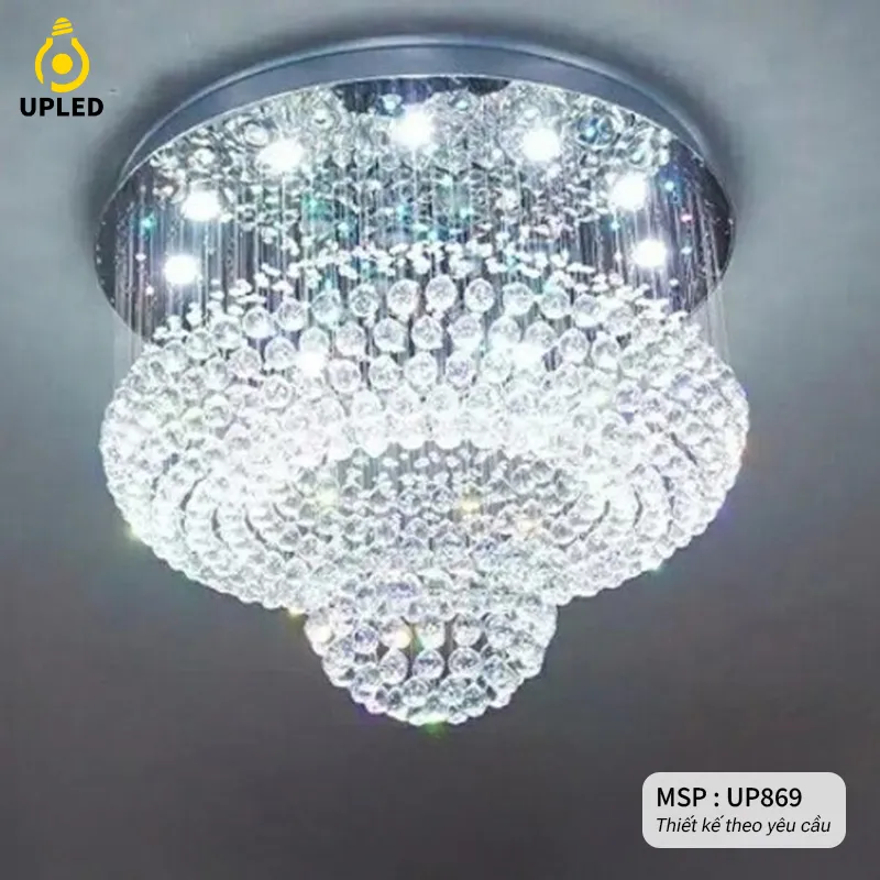 Đèn pha lê, thả pha lê Khách Sạn, Phòng Khách, Cao Cấp thiết kế theo yêu cầu UPLED UP-869