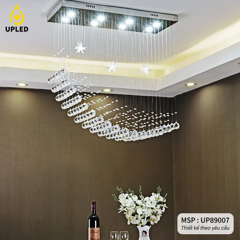 Đèn pha lê, thả pha lê Khách Sạn, Phòng Khách, Cao Cấp thiết kế theo yêu cầu UPLED UP-89007