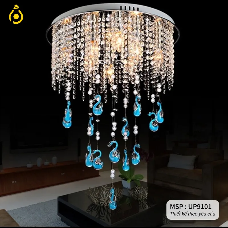 Đèn pha lê, thả pha lê Khách Sạn, Phòng Khách, Cao Cấp thiết kế theo yêu cầu UPLED UP-91010