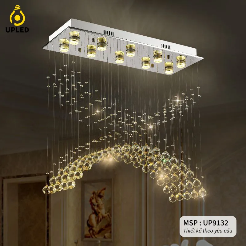 Đèn pha lê, thả pha lê Khách Sạn, Phòng Khách, Cao Cấp thiết kế theo yêu cầu UPLED UP-9132