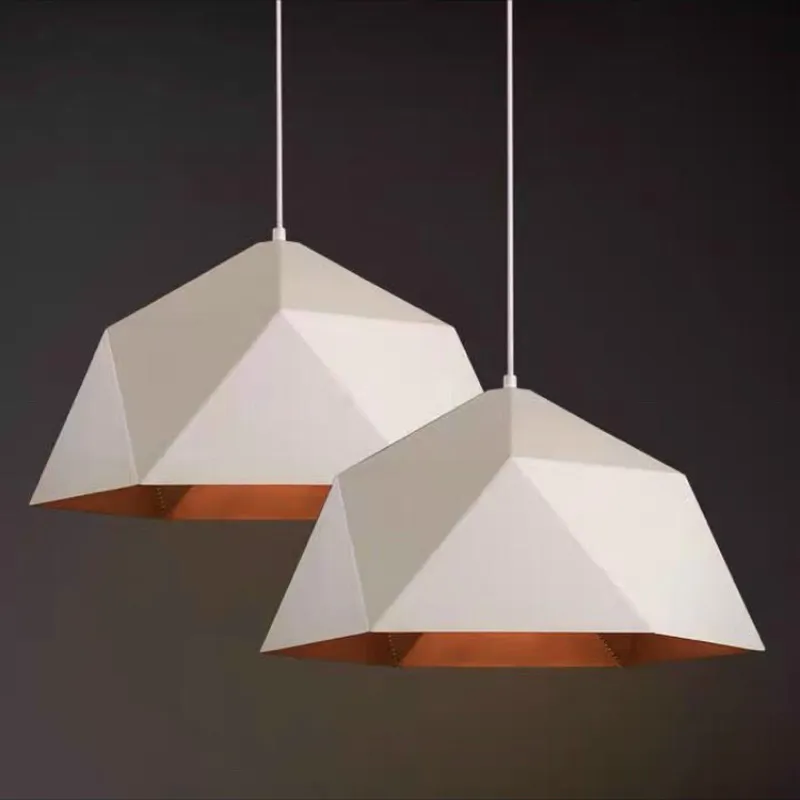 Đèn thả hình lục giác, màu trắng lòng vàng