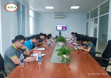 NAPHA TỔ CHỨC ĐÀO TẠO NHẬN THỨC & ĐÁNH GIÁ NỘI BỘ HTQL CHẤT LƯỢNG ISO 9001 CHO CTY MVN INDUSTRY NGÀY 26/09/2025