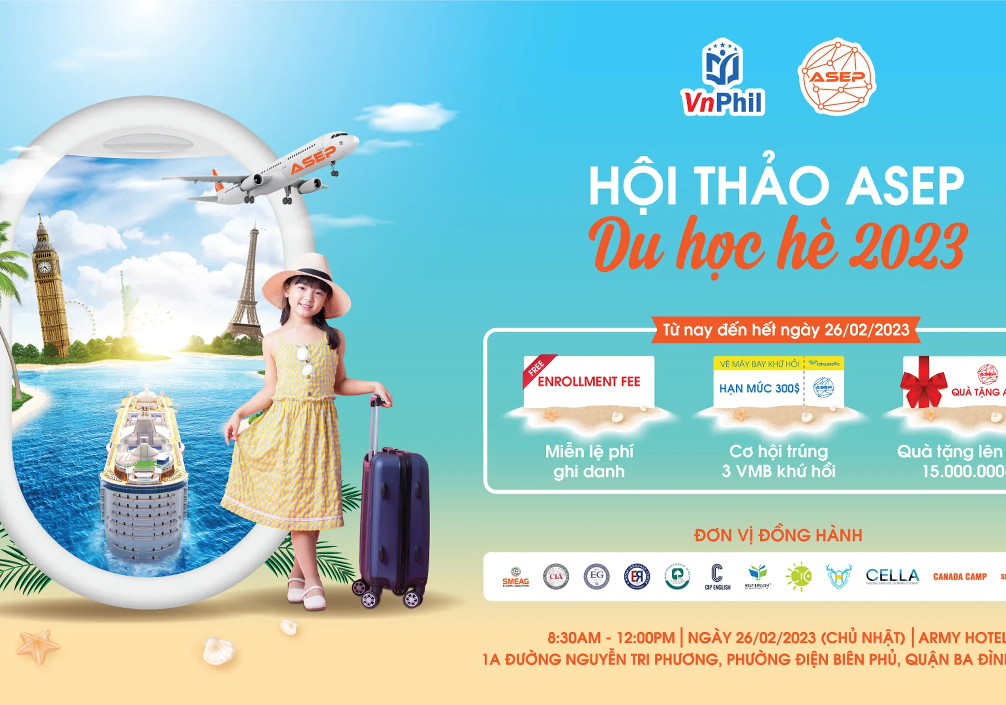 Hội Thảo Trại Hè Tiếng Anh Philippines ASEP 2023 [Tặng Vé Máy Bay Khứ Hồi]