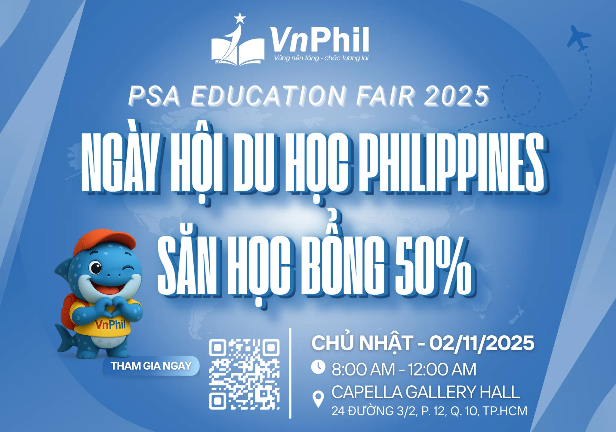 PSA EDUCATION FAIR 2025: NGÀY HỘI DU HỌC PHILIPPINES - SĂN HỌC BỔNG 50%