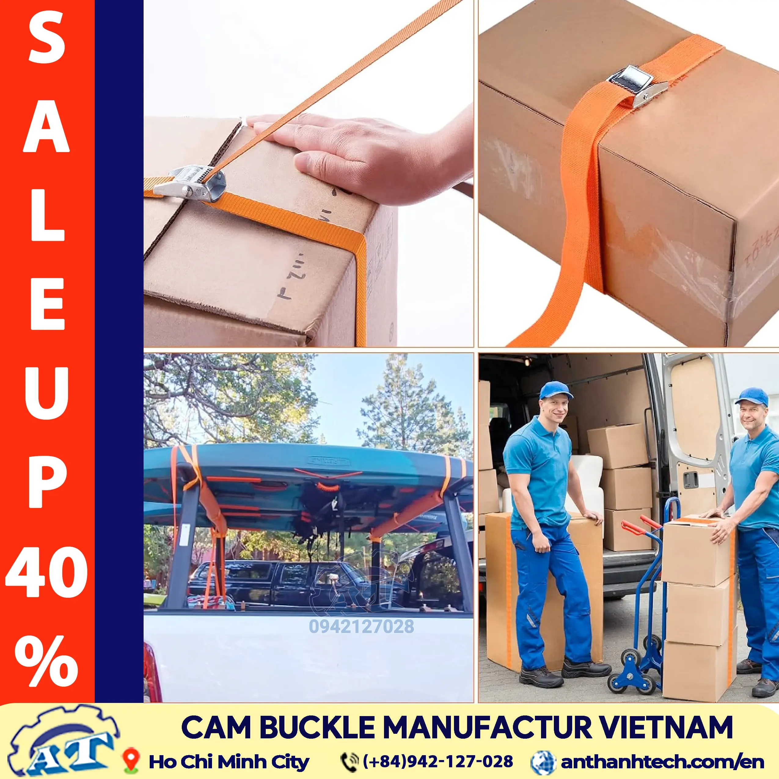 1 inch cam buckle 551 lbs securing cargo worldwide