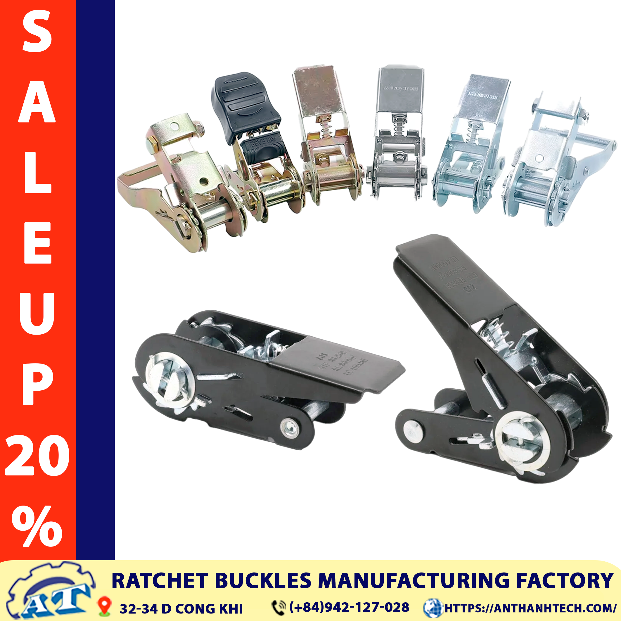 1'' ratchet buckle securing a load worldwide. 1'' ratchet buckle securing a load worldwide.