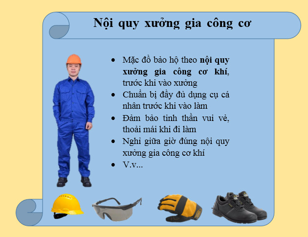 Nội quy xưởng gia công cơ khí Nội quy xưởng gia công cơ khí