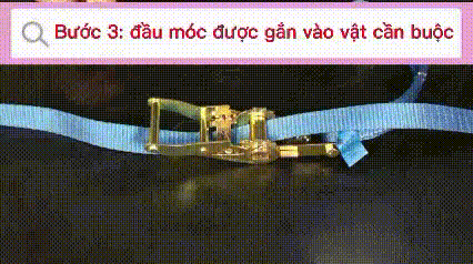 Hook the fixed J end to the object to be tied
