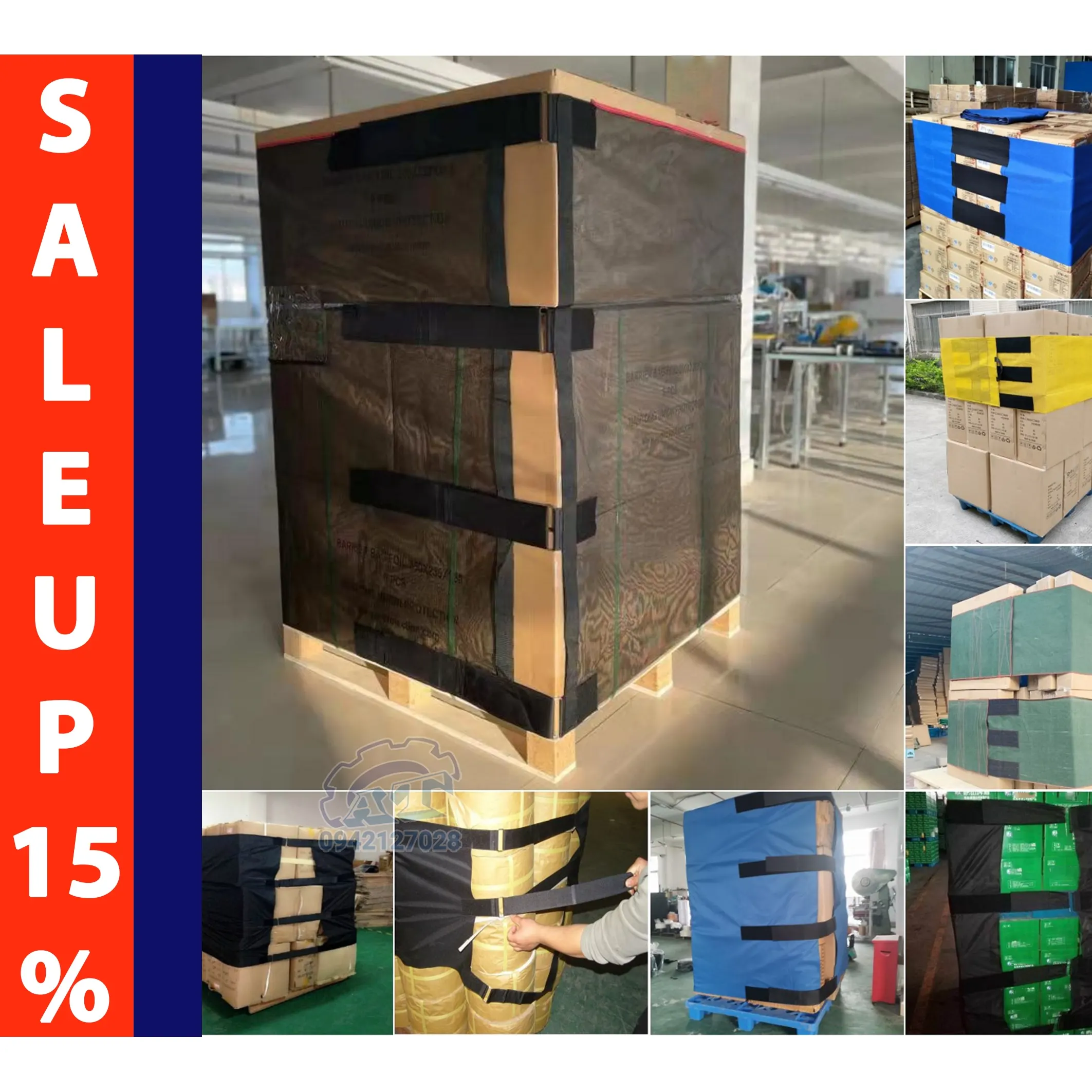 màng lưới bảo vệ hàng hóa quấn pallet có thể tái sử dụng