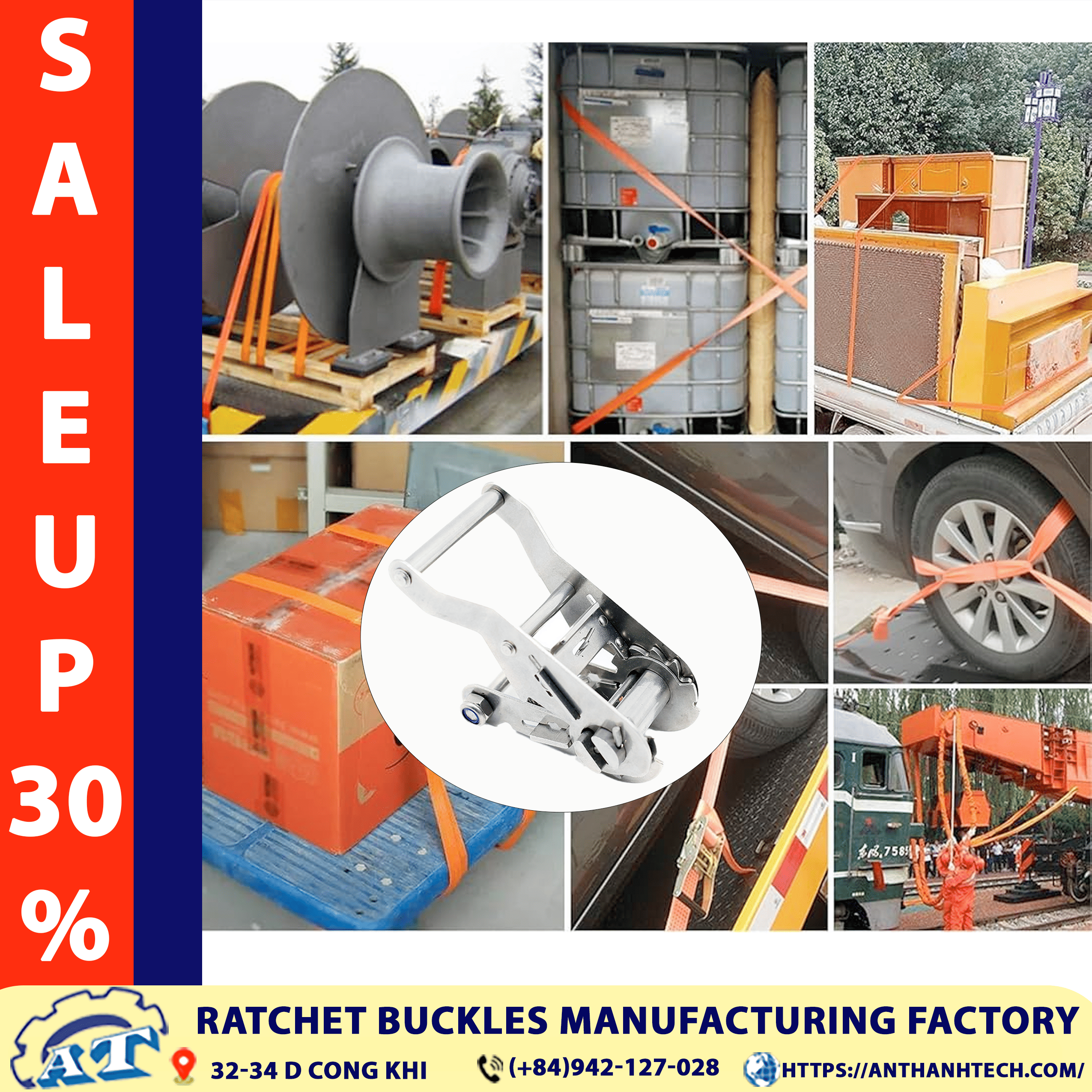 1.5-ton 1.5-inch standard steel handle ratchet buckle securing cargo globally. 1.5-ton 1.5-inch standard steel handle ratchet buckle securing cargo globally.