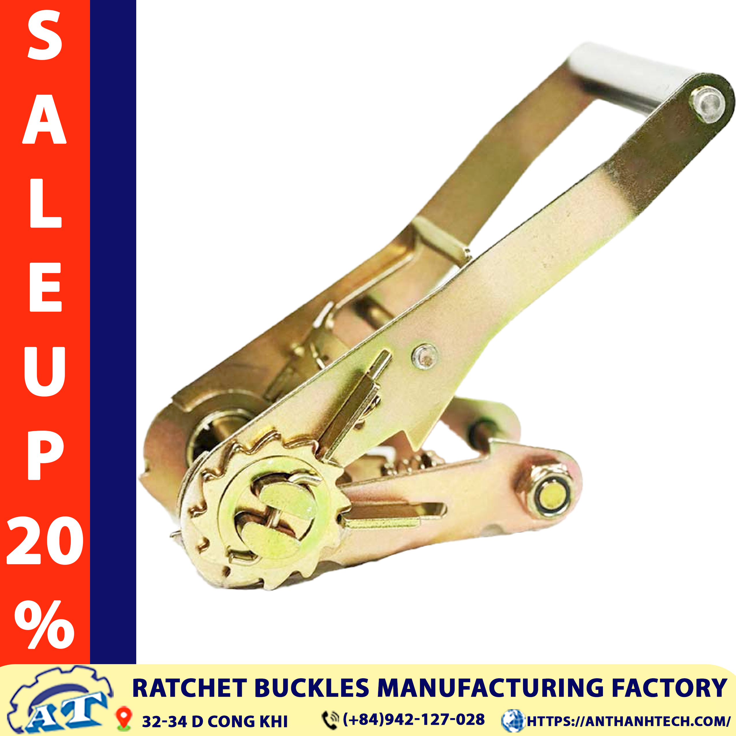 2 inch ratchet buckle 11,023 lbs in a tie-down setup. 2 inch ratchet buckle 11,023 lbs in a tie-down setup.