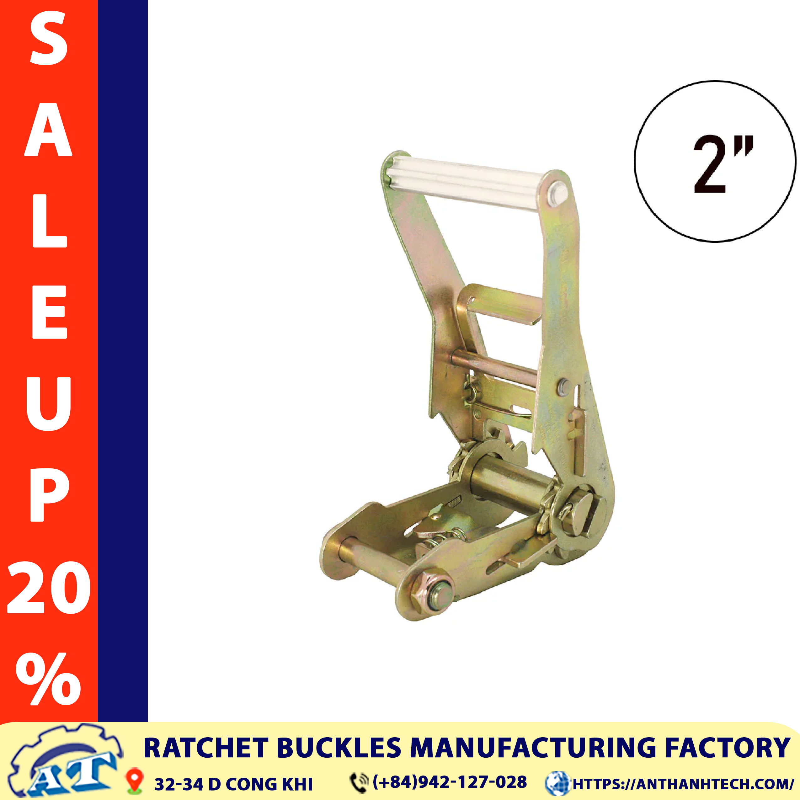 2 Inch Ratchet Buckle - 11,023 lbs 2 Inch Ratchet Buckle - 11,023 lbs