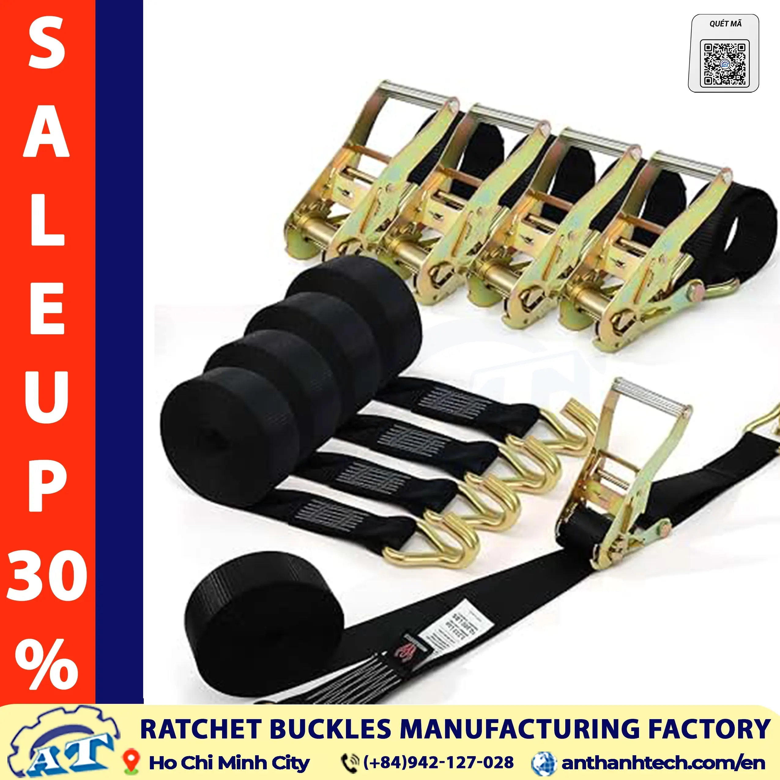 ratchet buckle for 50mm webbing - An Thanh Tech