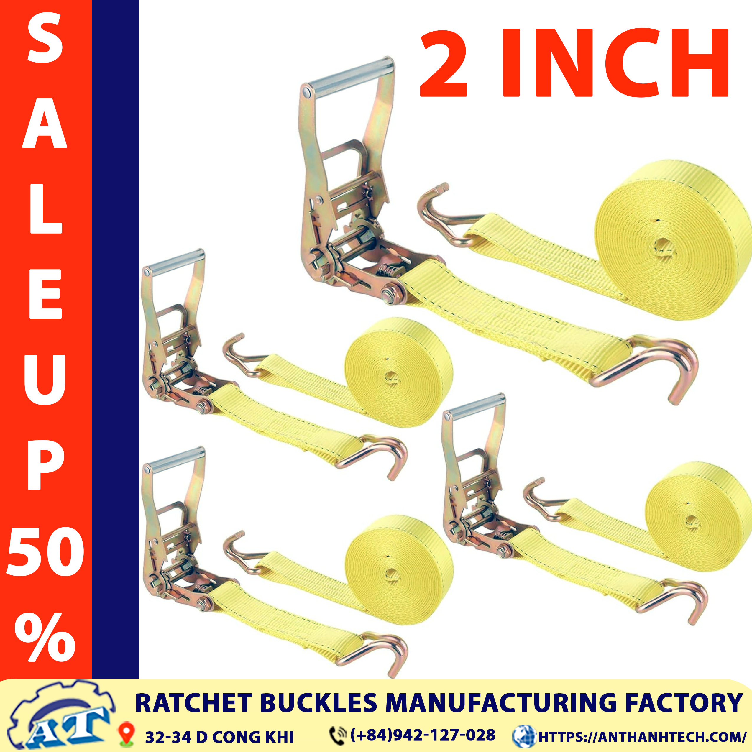 2 inch ratchet tie down straps with 5 ton capacity in action. 2 inch ratchet tie down straps with 5 ton capacity in action.