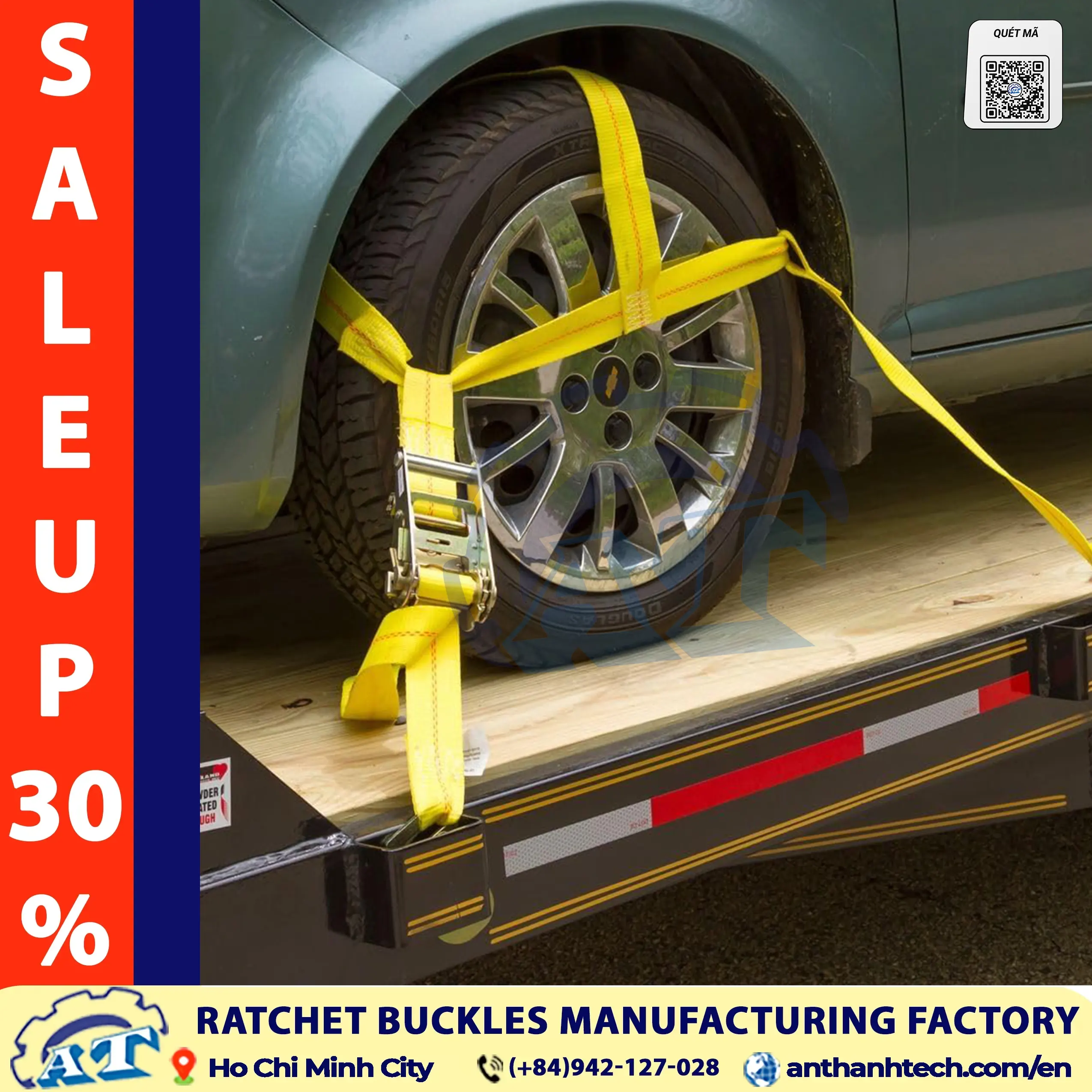 3 inch ratchet buckle 75mm heavy duty cargo tie down buckle