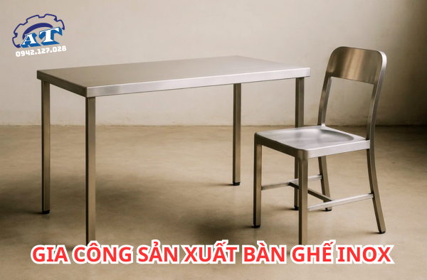 Bàn ghế inox chữ nhật. Bàn ghế inox chữ nhật