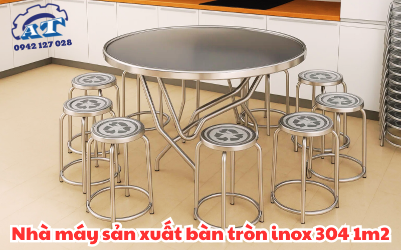 Bàn tròn inox 304 1m2 Bàn tròn inox 304 1m2
