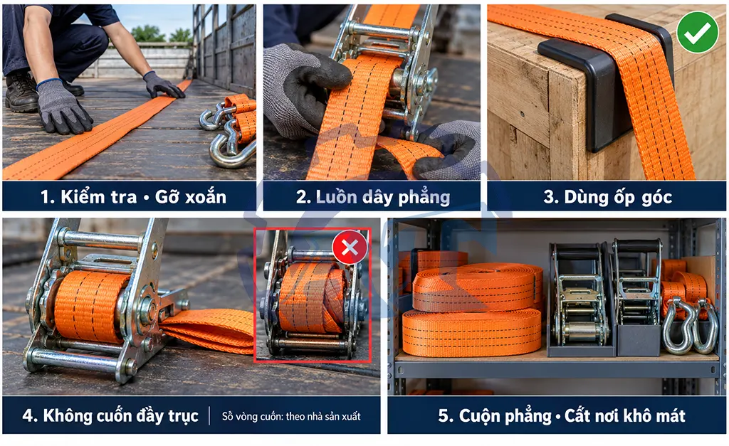 Cách phòng tránh dây tăng đơ bị xoắn