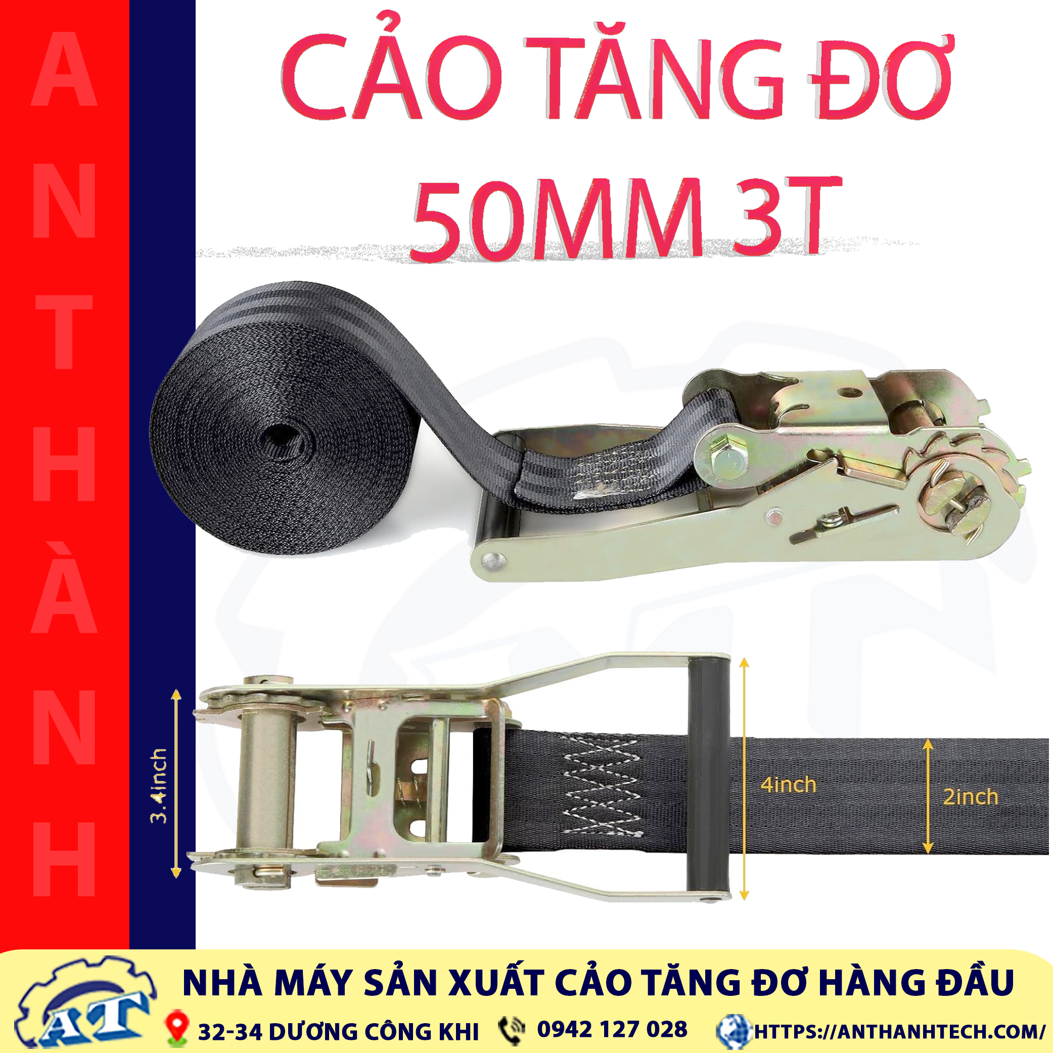 Kích thước cảo tăng đơ 50mm 3 tấn tại An Thành. Kích thước cảo tăng đơ 50mm 3 tấn tại An Thành.