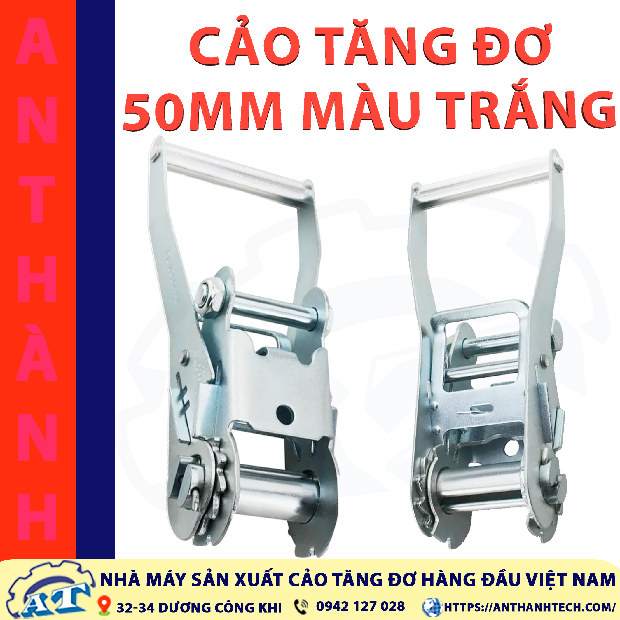 Cảo tăng đơ 50mm màu trắng từ An Thành. Cảo tăng đơ 50mm màu trắng từ An Thành.