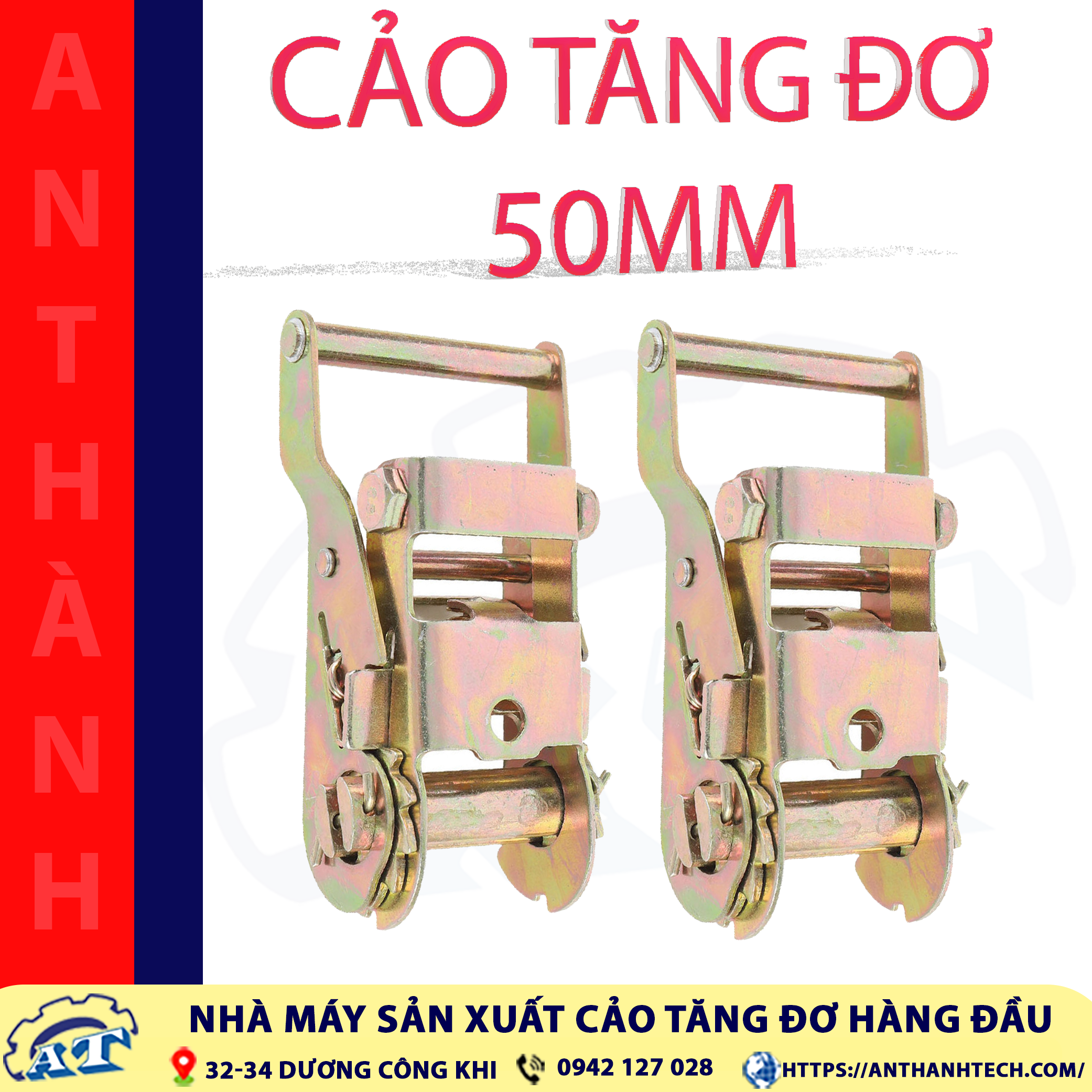 Cảo tăng đơ 50mm tải 2 tấn hiệu An Thành. Cảo tăng đơ 50mm tải 2 tấn hiệu An Thành.