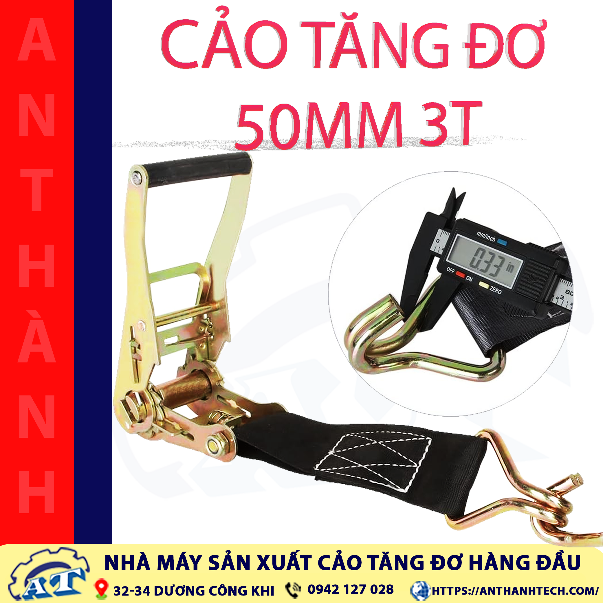 Cảo tăng đơ 50mm tải 3 tấn TPHCM | An Thành. Cảo tăng đơ 50mm tải 3 tấn TPHCM | An Thành.