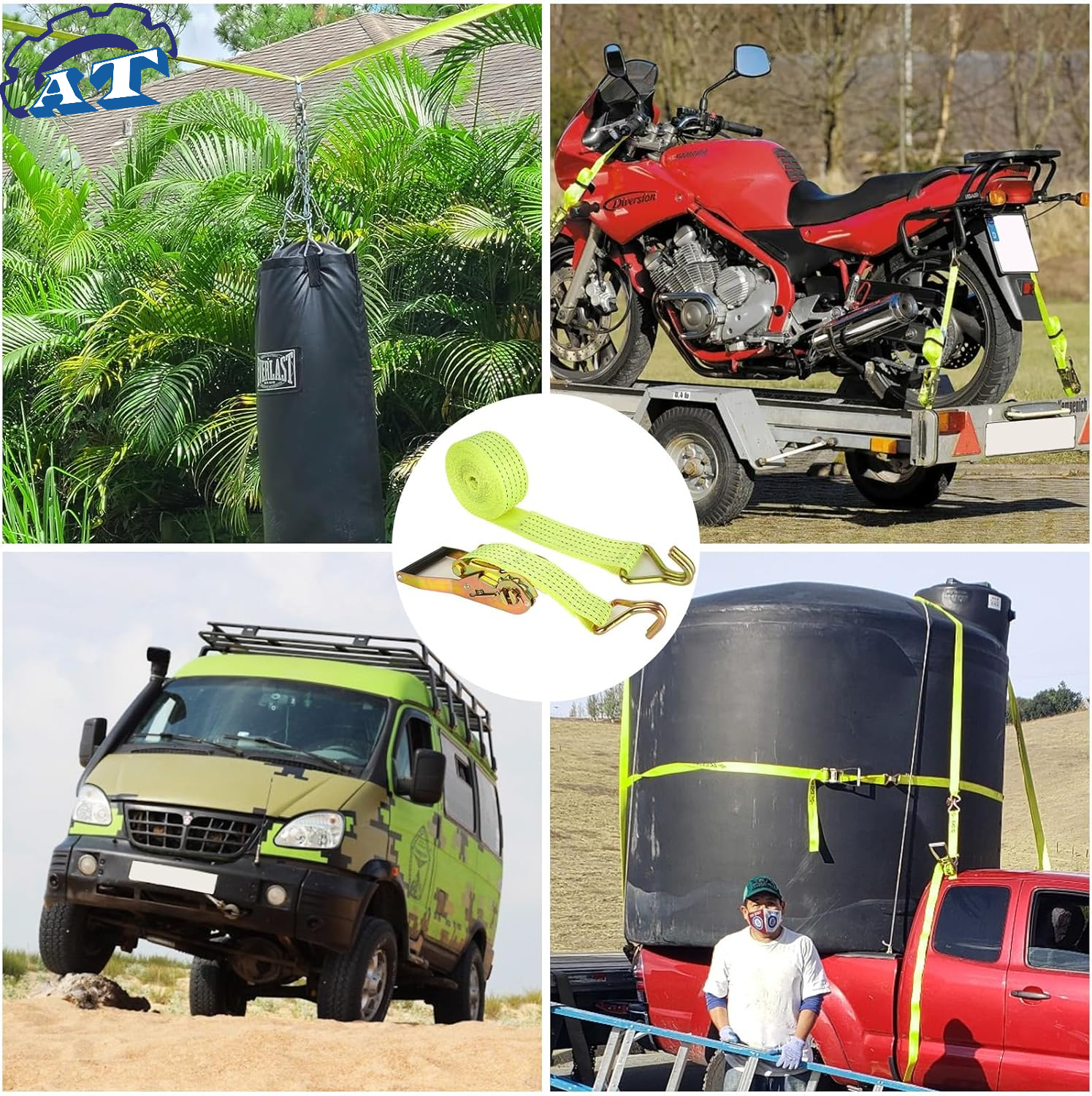 Cảo tăng đơ thép không gỉ với dây đai polyester chằng hàng, đảm bảo an toàn vận chuyển hàng hóa. Cảo tăng đơ thép không gỉ với dây đai polyester chằng hàng, đảm bảo an toàn vận chuyển hàng hóa.