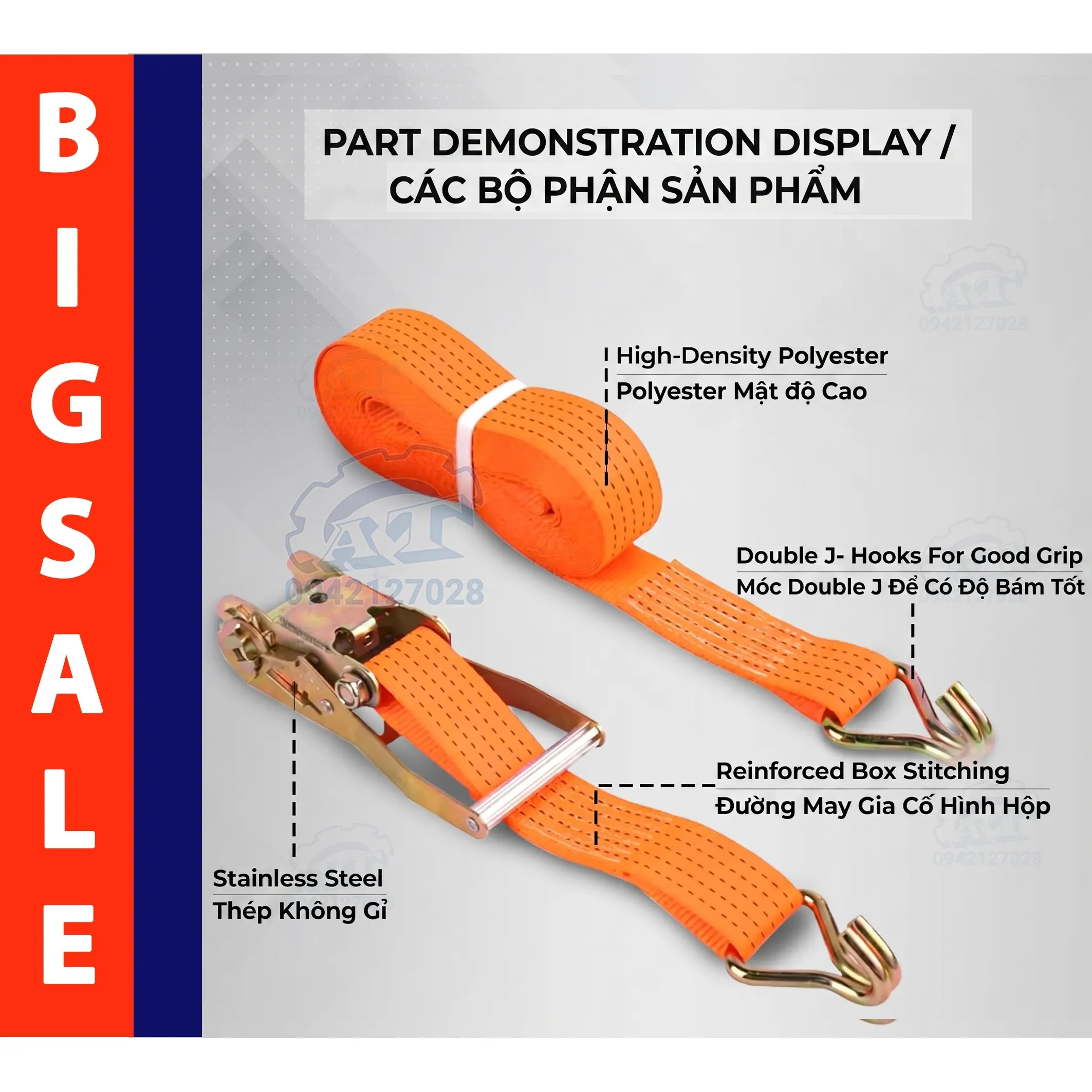 Cấu tạo chi tiết của bộ khóa tăng đơ