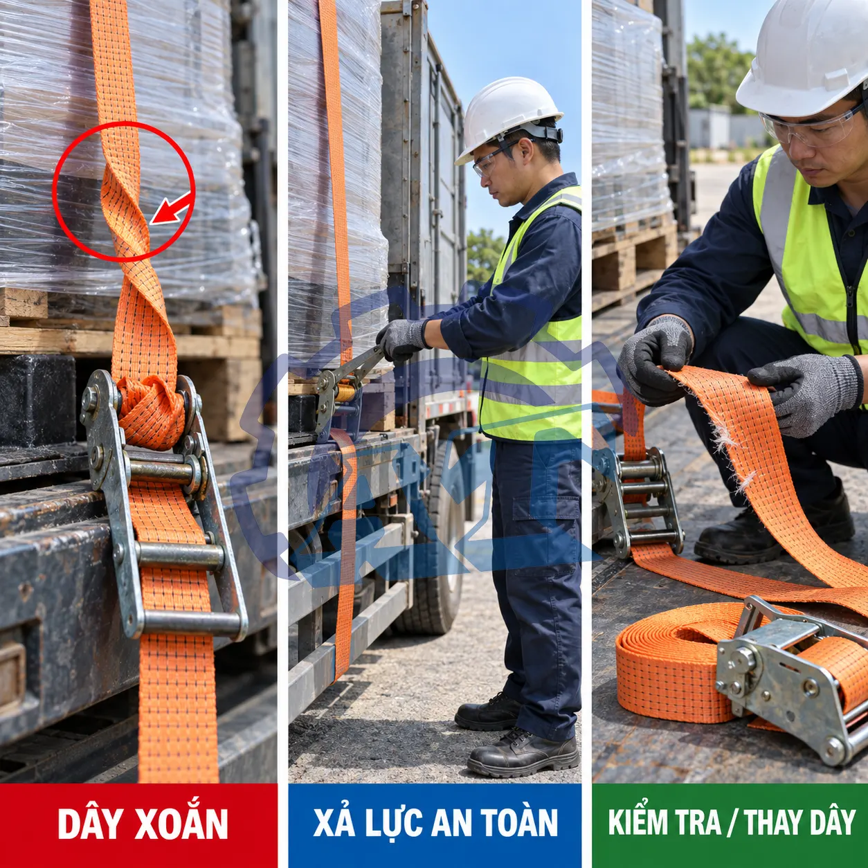 Dây tăng đơ bị xoắn khi siết