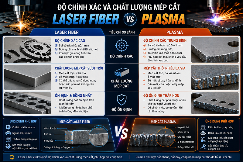 Đánh giá chuyên sâu: Độ chính xác và chất lượng mép cắ