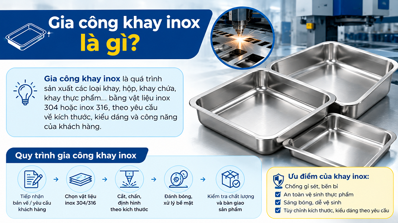Gia công khay inox là gì?