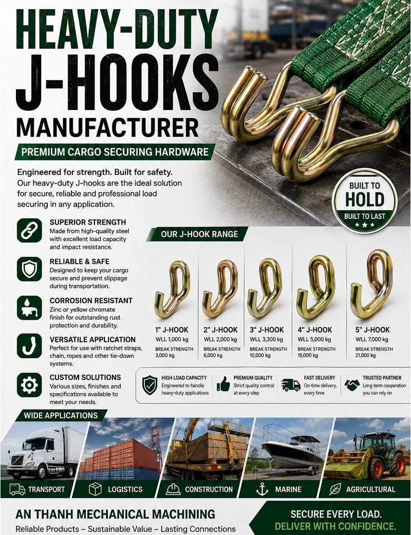 Heavy-Duty J-Hooks Manufacturer