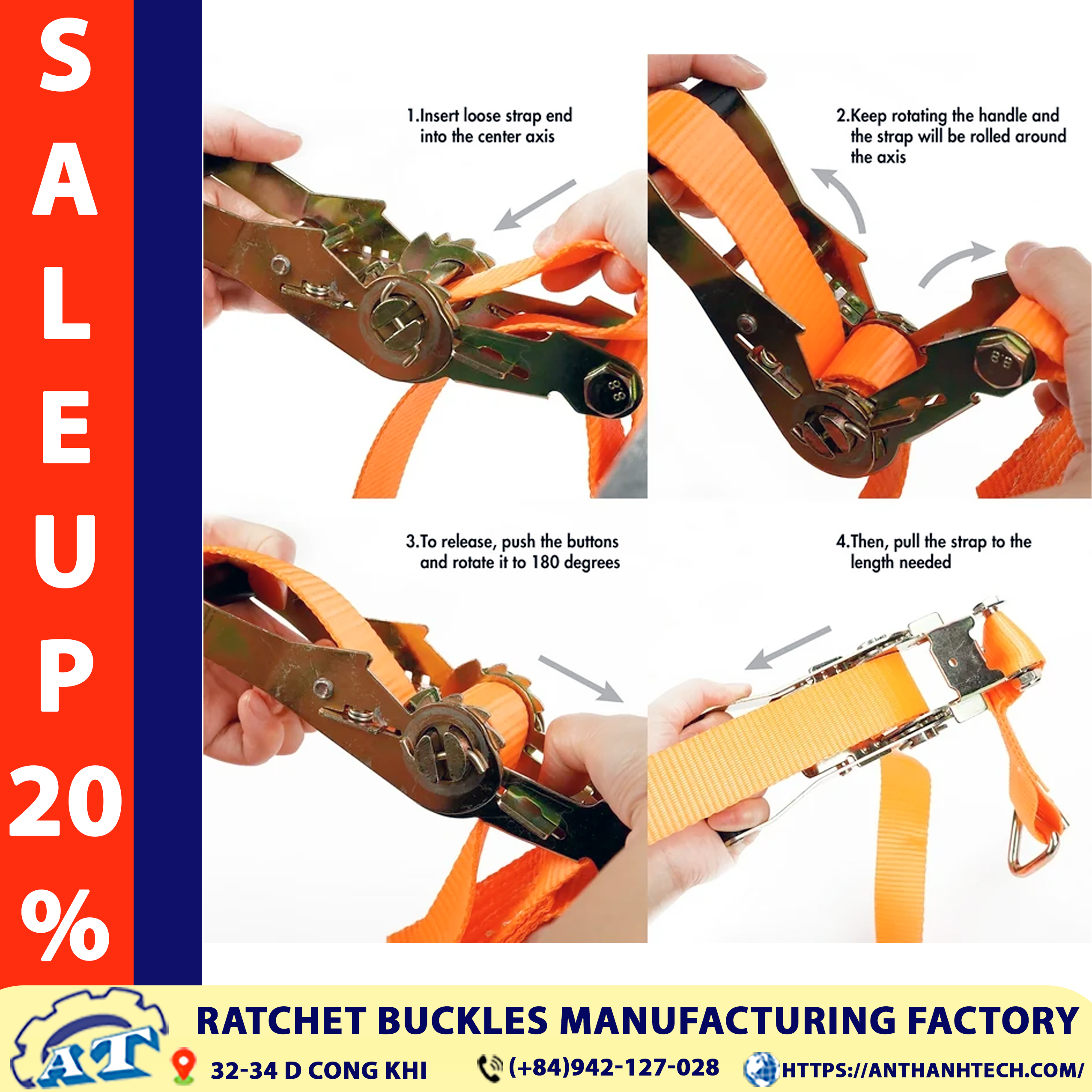 How to Use 1.5 Inch Ratchet Buckle How to Use 1.5 Inch Ratchet Buckle