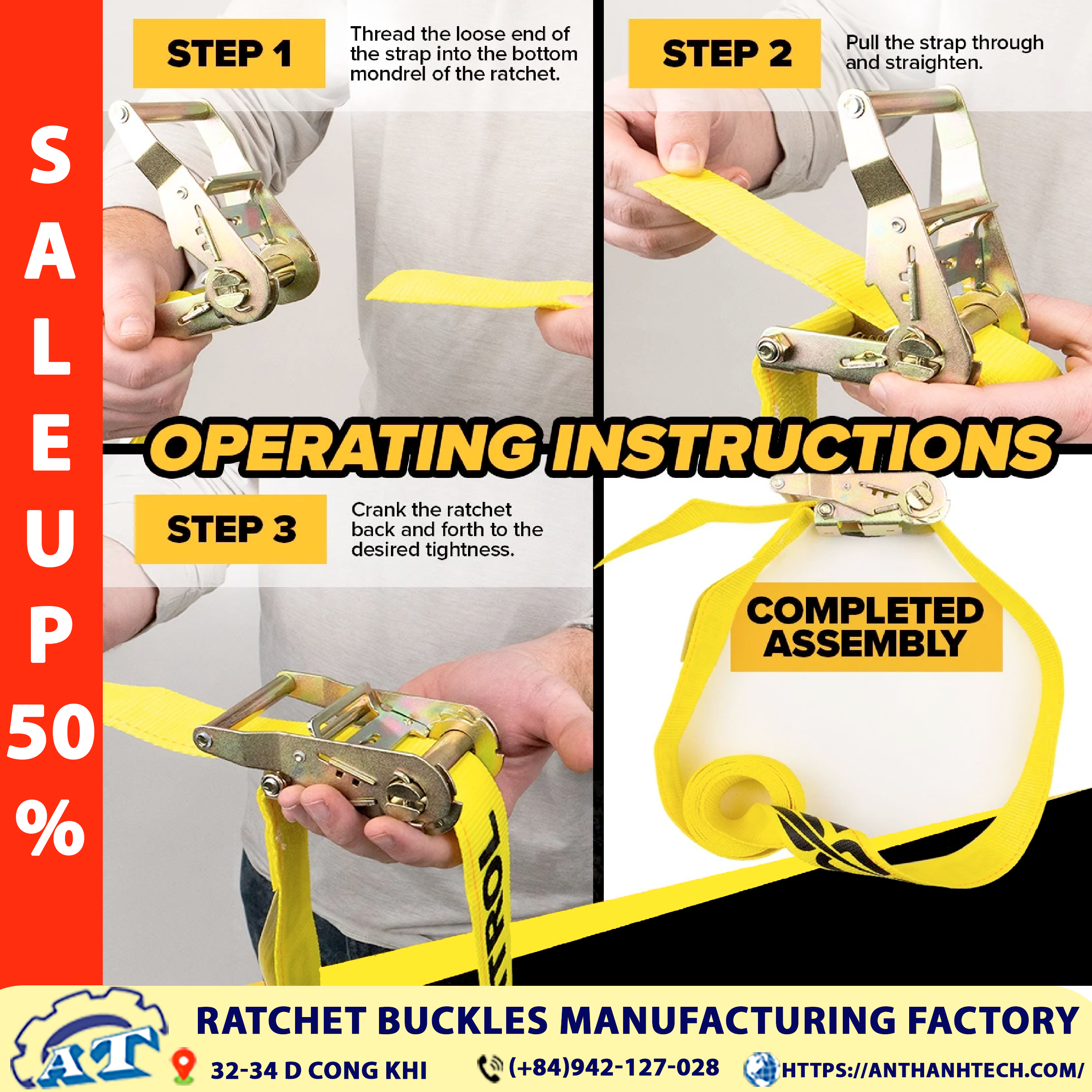 How to Use 2 Inch Ratchet Buckle - 4,409 lbs How to Use 2 Inch Ratchet Buckle - 4,409 lbs